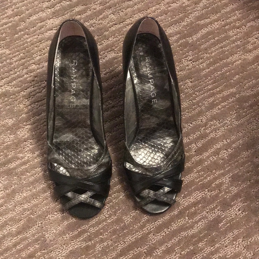 Rampage peep toe heels